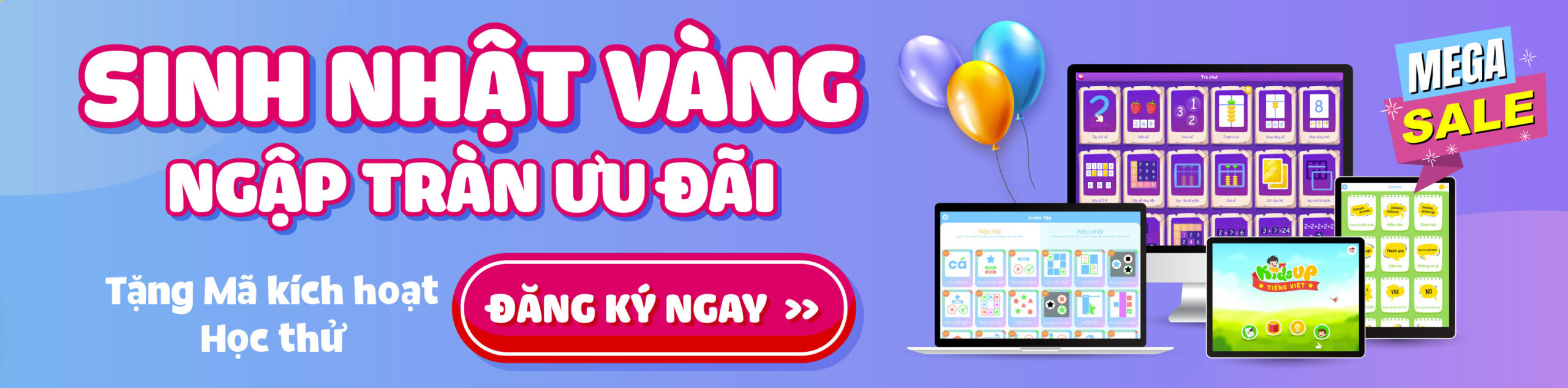 kidsup tặng mã học thử