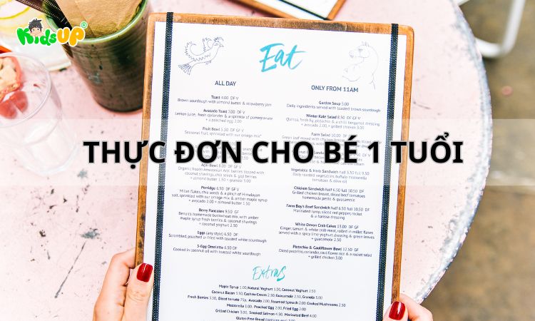 thực đơn cho bé 1 tuổi