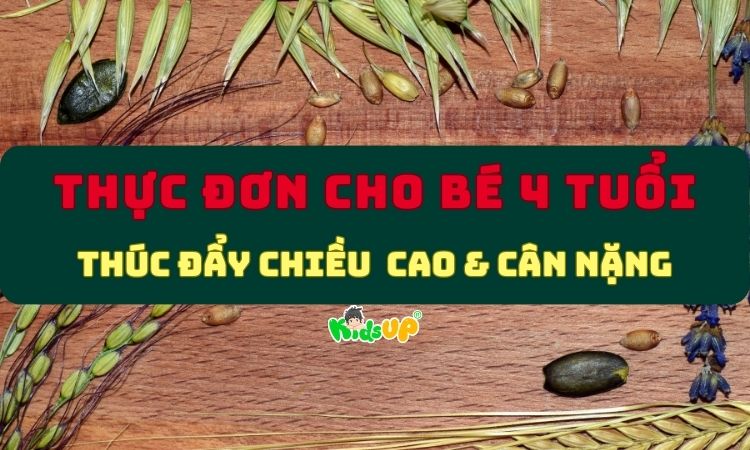 thực đơn cho bé 4 tuổi